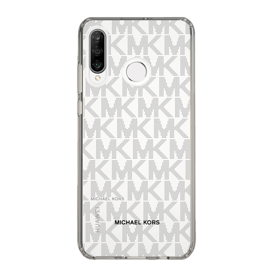 スリムプロテクションケース［ MICHAEL KORS - Signiture - Clear Black ］