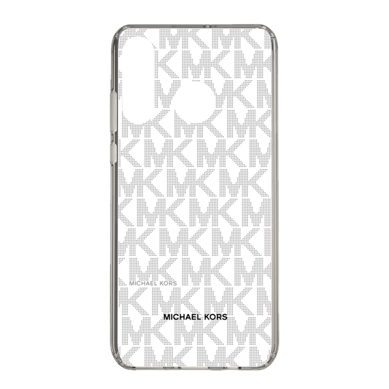 スリムプロテクションケース［ MICHAEL KORS - Signiture - Clear Black ］