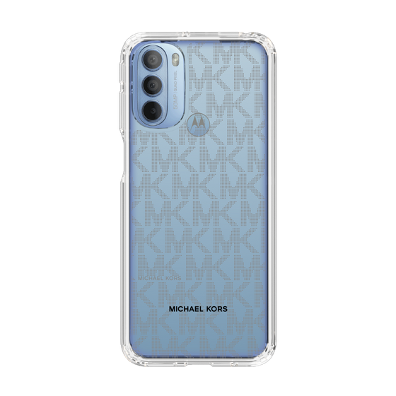 スリムプロテクションケース［ MICHAEL KORS - Signiture - Clear Black ］