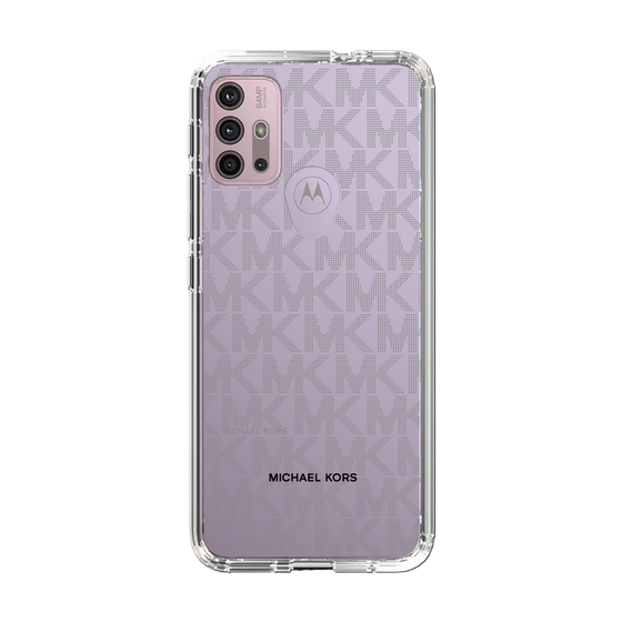 スリムプロテクションケース［ MICHAEL KORS - Signiture - Clear Black ］
