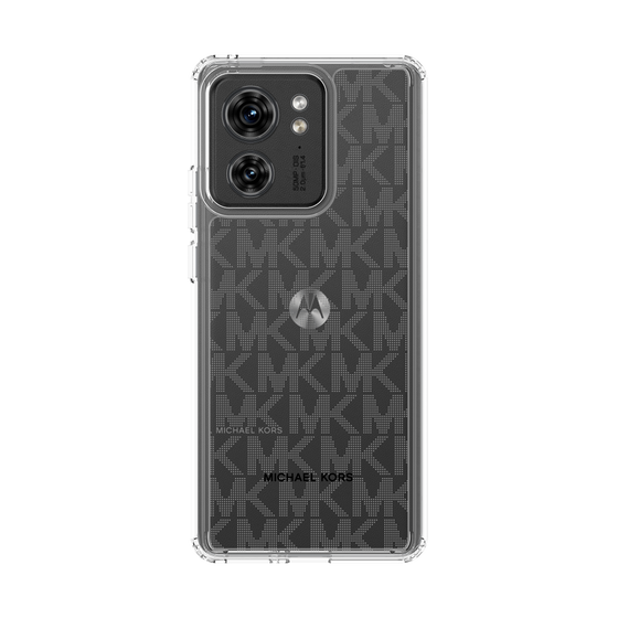 スリムプロテクションケース［ MICHAEL KORS - Signiture - Clear Black ］