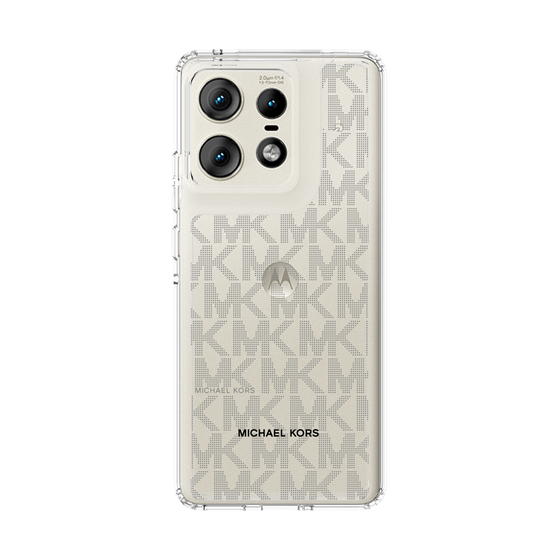 スリムプロテクションケース［ MICHAEL KORS - Signiture - Clear Black ］