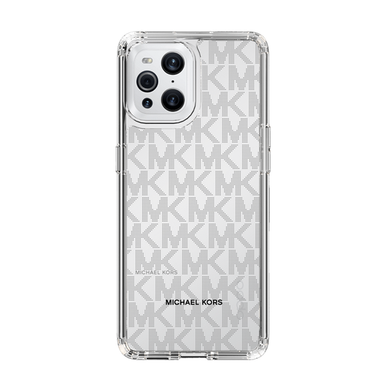 スリムプロテクションケース［ MICHAEL KORS - Signiture - Clear Black ］