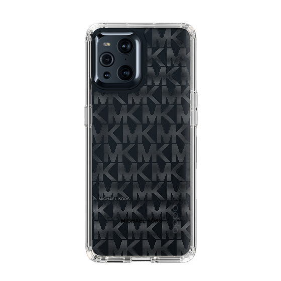スリムプロテクションケース［ MICHAEL KORS - Signiture - Clear Black ］