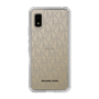 スリムプロテクションケース［ MICHAEL KORS - Signiture - Clear Black ］