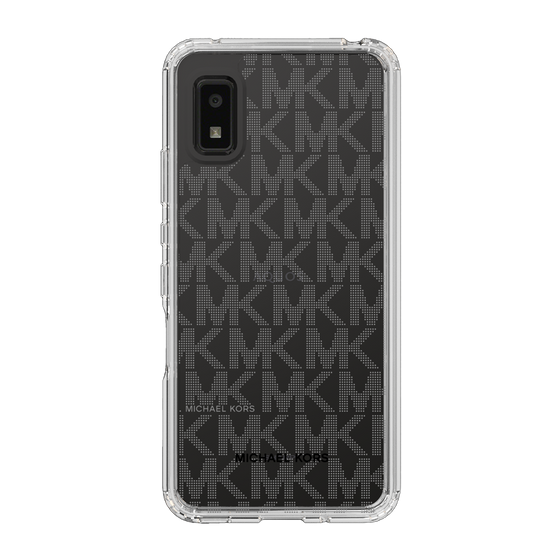 スリムプロテクションケース［ MICHAEL KORS - Signiture - Clear Black ］