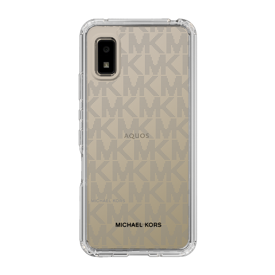 スリムプロテクションケース［ MICHAEL KORS - Signiture - Clear Black ］