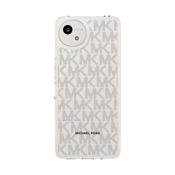 スリムプロテクションケース［ MICHAEL KORS - Signiture - Clear Black ］