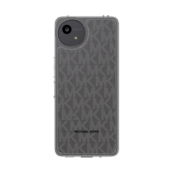 スリムプロテクションケース［ MICHAEL KORS - Signiture - Clear Black ］