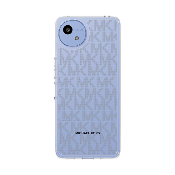 スリムプロテクションケース［ MICHAEL KORS - Signiture - Clear Black ］