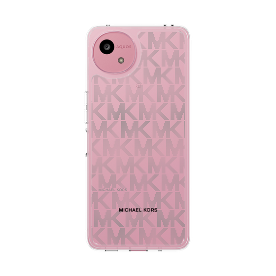 スリムプロテクションケース［ MICHAEL KORS - Signiture - Clear Black ］