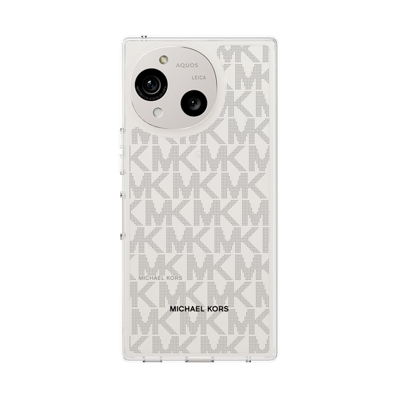 スリムプロテクションケース［ MICHAEL KORS - Signiture - Clear Black ］