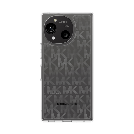 スリムプロテクションケース［ MICHAEL KORS - Signiture - Clear Black ］