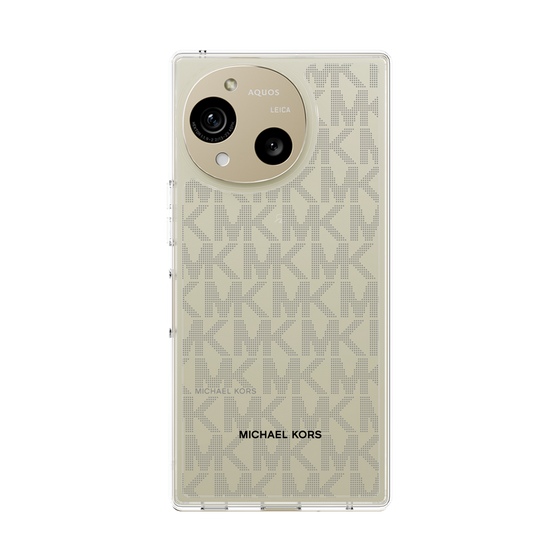 スリムプロテクションケース［ MICHAEL KORS - Signiture - Clear Black ］