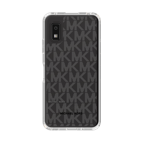 スリムプロテクションケース［ MICHAEL KORS - Signiture - Clear Black ］