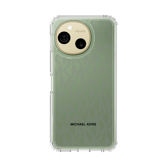 スリムプロテクションケース［ MICHAEL KORS - Signiture - Clear Black ］