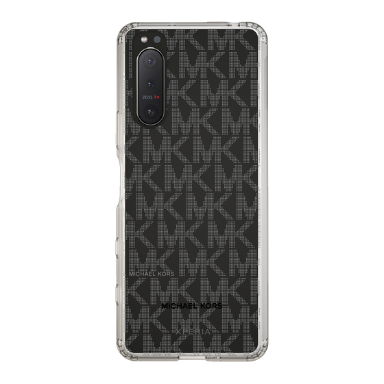 スリムプロテクションケース［ MICHAEL KORS - Signiture - Clear Black ］