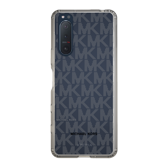 スリムプロテクションケース［ MICHAEL KORS - Signiture - Clear Black ］