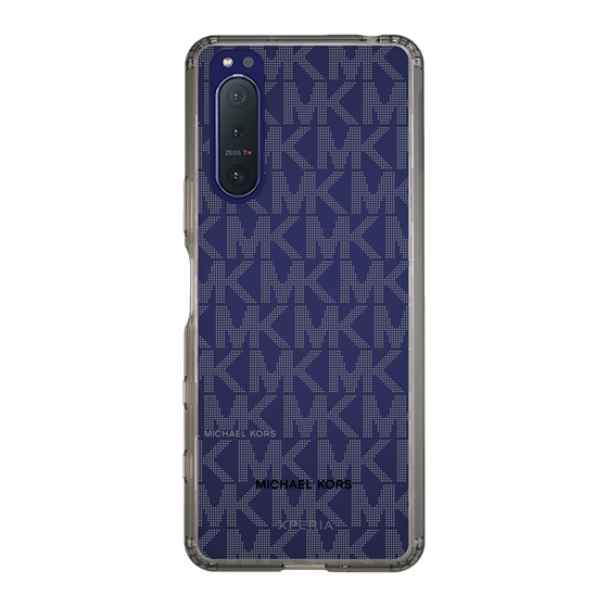 スリムプロテクションケース［ MICHAEL KORS - Signiture - Clear Black ］