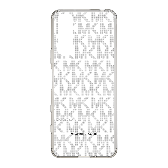 スリムプロテクションケース［ MICHAEL KORS - Signiture - Clear Black ］