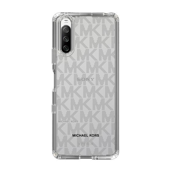 スリムプロテクションケース［ MICHAEL KORS - Signiture - Clear Black ］