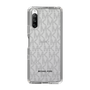 スリムプロテクションケース［ MICHAEL KORS - Signiture - Clear Black ］