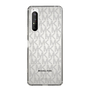 スリムプロテクションケース［ MICHAEL KORS - Signiture - Clear Black ］