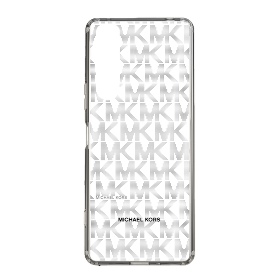 スリムプロテクションケース［ MICHAEL KORS - Signiture - Clear Black ］