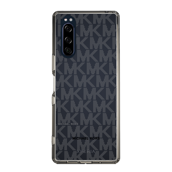 スリムプロテクションケース［ MICHAEL KORS - Signiture - Clear Black ］