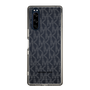 スリムプロテクションケース［ MICHAEL KORS - Signiture - Clear Black ］