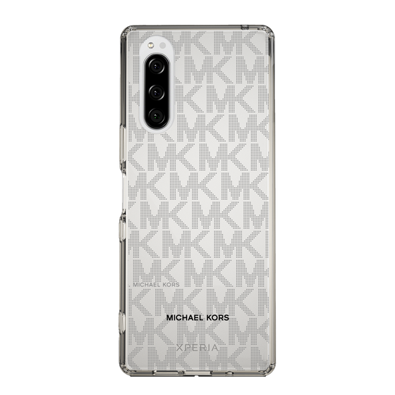 スリムプロテクションケース［ MICHAEL KORS - Signiture - Clear Black ］