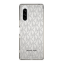 スリムプロテクションケース［ MICHAEL KORS - Signiture - Clear Black ］