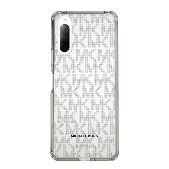 スリムプロテクションケース［ MICHAEL KORS - Signiture - Clear Black ］