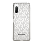 スリムプロテクションケース［ MICHAEL KORS - Signiture - Clear Black ］