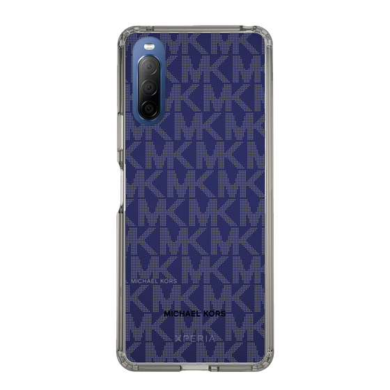 スリムプロテクションケース［ MICHAEL KORS - Signiture - Clear Black ］