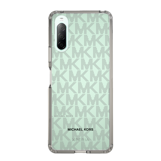 スリムプロテクションケース［ MICHAEL KORS - Signiture - Clear Black ］
