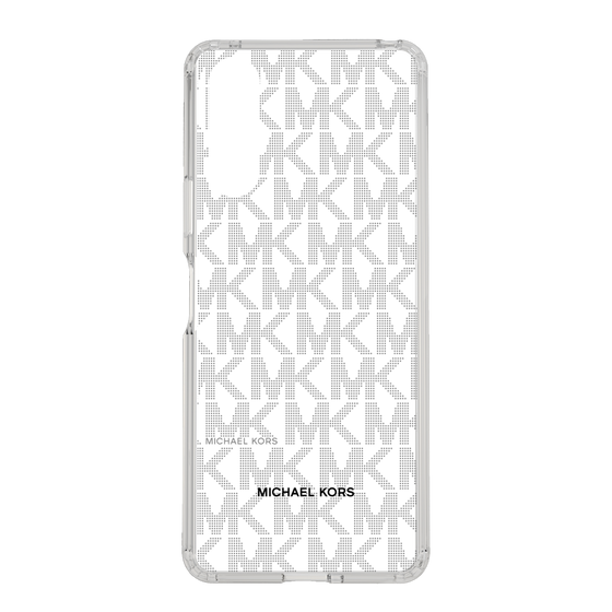 スリムプロテクションケース［ MICHAEL KORS - Signiture - Clear Black ］