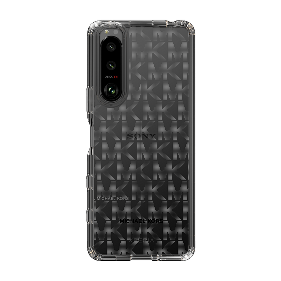 スリムプロテクションケース［ MICHAEL KORS - Signiture - Clear Black ］