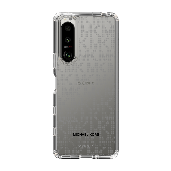 スリムプロテクションケース［ MICHAEL KORS - Signiture - Clear Black ］