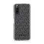 スリムプロテクションケース［ MICHAEL KORS - Signiture - Clear Black ］