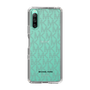 スリムプロテクションケース［ MICHAEL KORS - Signiture - Clear Black ］