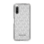 スリムプロテクションケース［ MICHAEL KORS - Signiture - Clear Black ］