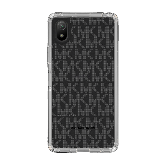 スリムプロテクションケース［ MICHAEL KORS - Signiture - Clear Black ］
