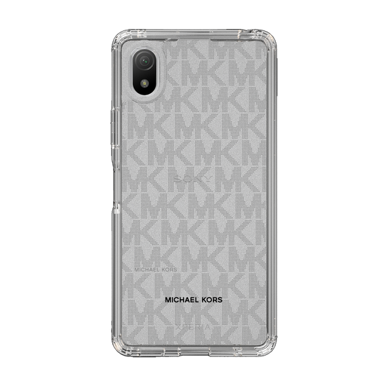 スリムプロテクションケース［ MICHAEL KORS - Signiture - Clear Black ］