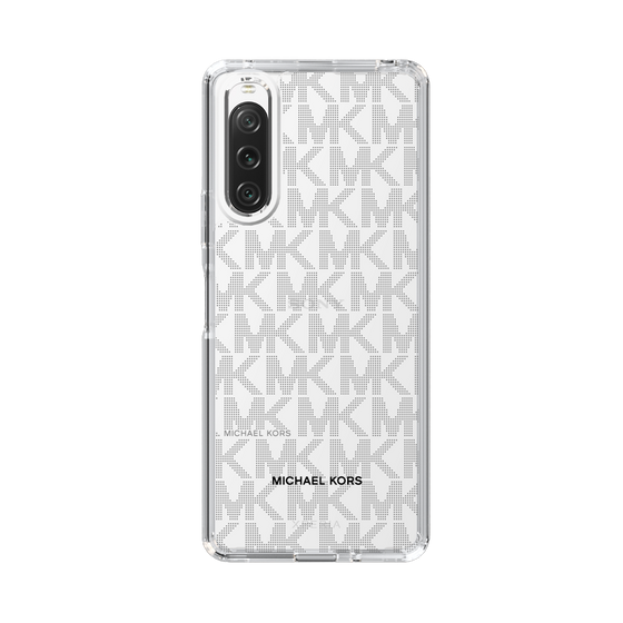 スリムプロテクションケース［ MICHAEL KORS - Signiture - Clear Black ］
