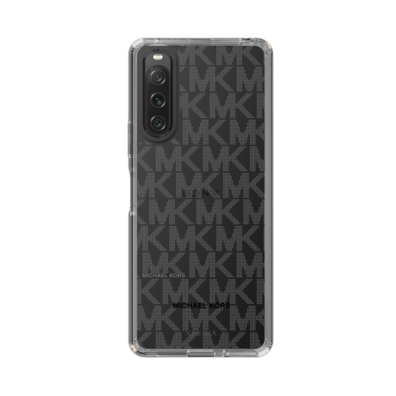 スリムプロテクションケース［ MICHAEL KORS - Signiture - Clear Black ］