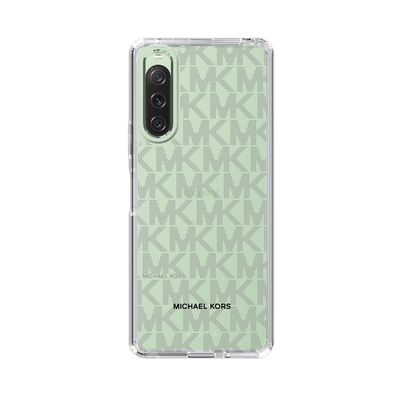 スリムプロテクションケース［ MICHAEL KORS - Signiture - Clear Black ］