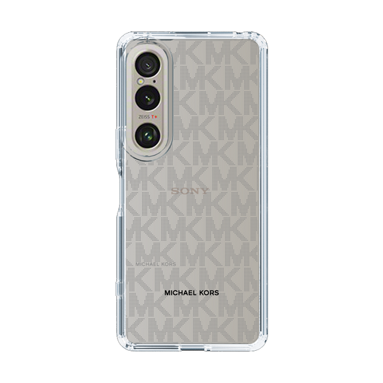 スリムプロテクションケース［ MICHAEL KORS - Signiture - Clear Black ］