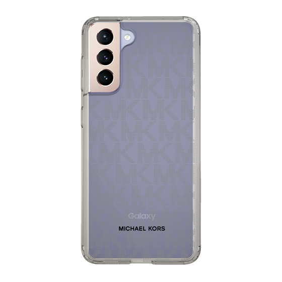 スリムプロテクションケース［ MICHAEL KORS - Signiture - Clear Black ］