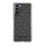 スリムプロテクションケース［ MICHAEL KORS - Signiture - Clear Black ］